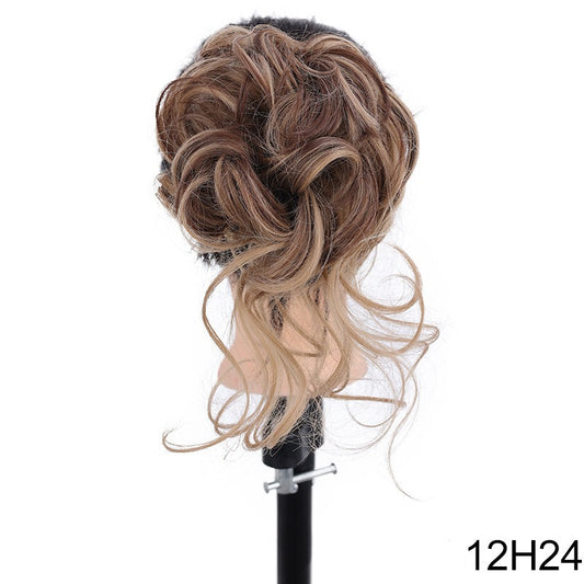 Messy Curly Hair Bun Clip Hair Extensions Claw Clip