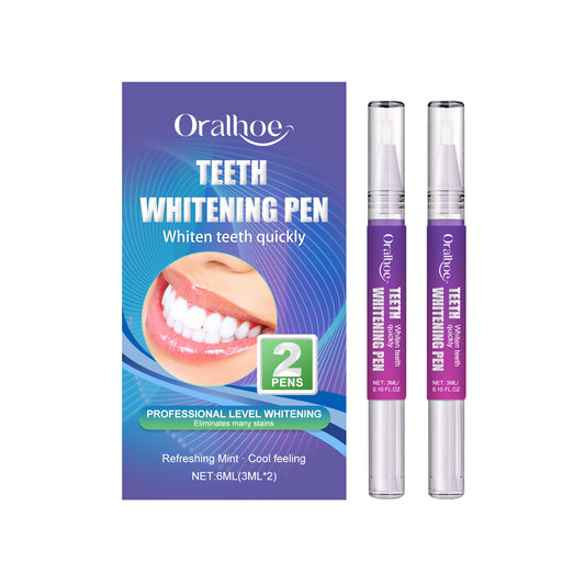 Whitening Tooth Care Gel Pens, Gentle for Sensitive Teeth Natural Shine 2 Pack