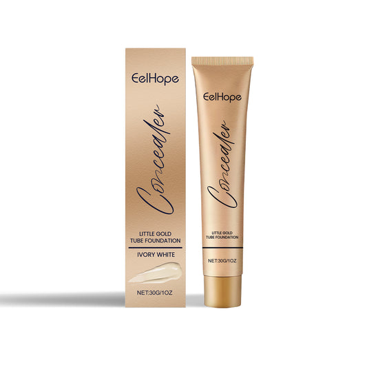 Gold Foundation Concealer, Natural Lightweight Skin Concealer Makeup, Moisturizing Liquid Foundation