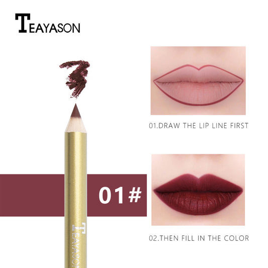 Matte Lip Liner Long Lasting Vampire Nude Pink Red Lipstick Lip Pencil