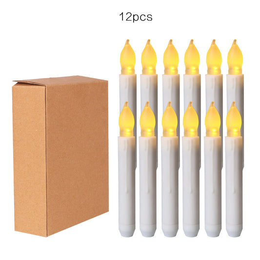 12 pcs Long Candles LED Electronic Candle Lights Dinner Candles