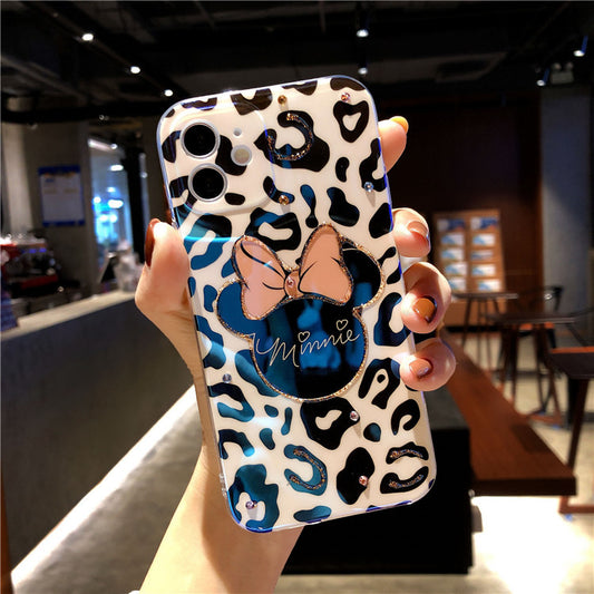 Leopard-Print Minnie for iPhone Mobile Phone Case Cover 7/8p Case
