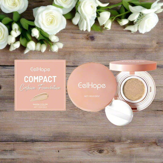 Compact Air Cushion Foundation (Natural Nude) Natural Lightweight Makeup with Cushion