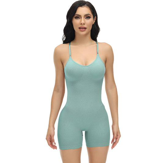 Seamless One-Piece Shapewear for Women with Abdominal and Hip Lifting