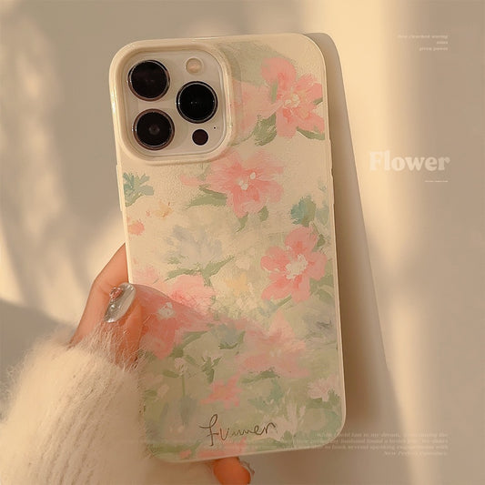 Vintage Garden Oil Painting Phone Cover for iPhone 15 Phone Case 14 Art 13Pro Silicone Max