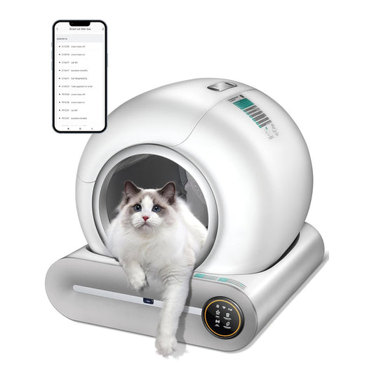 Smart Litter Box with Ionization Deodorization, Automatic Sensor Cleaning, Self-Cleaning Cat Toilet