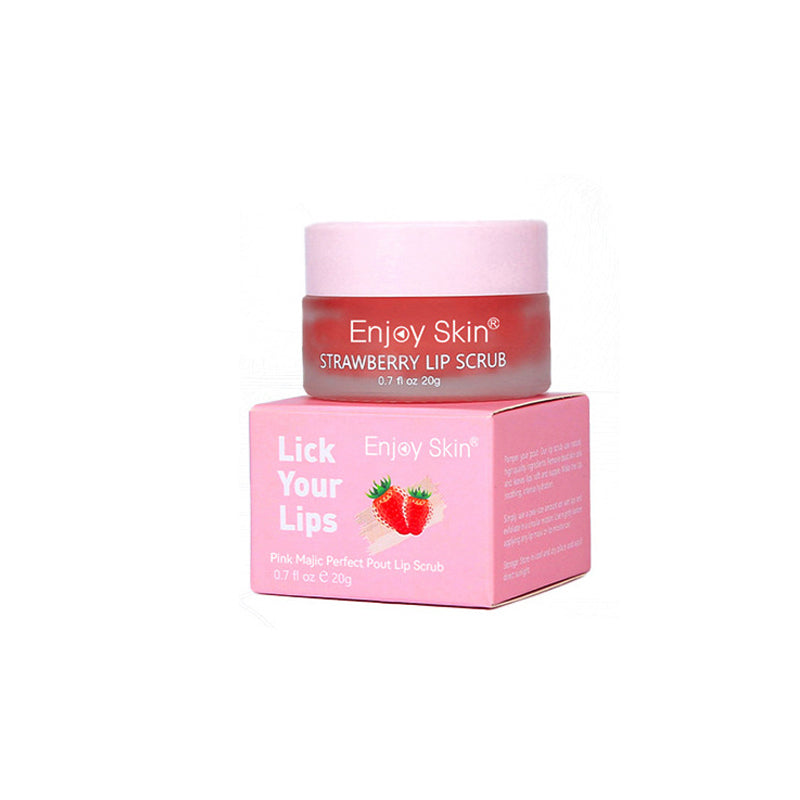 Strawberry Lip Scrub Vegan Exfoliating Sugar Pink Lip Scrub