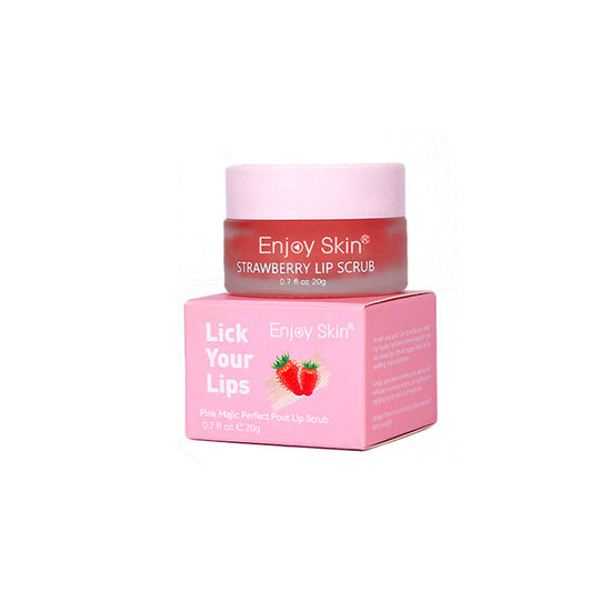 Strawberry Lip Scrub Vegan Exfoliating Sugar Pink Lip Scrub