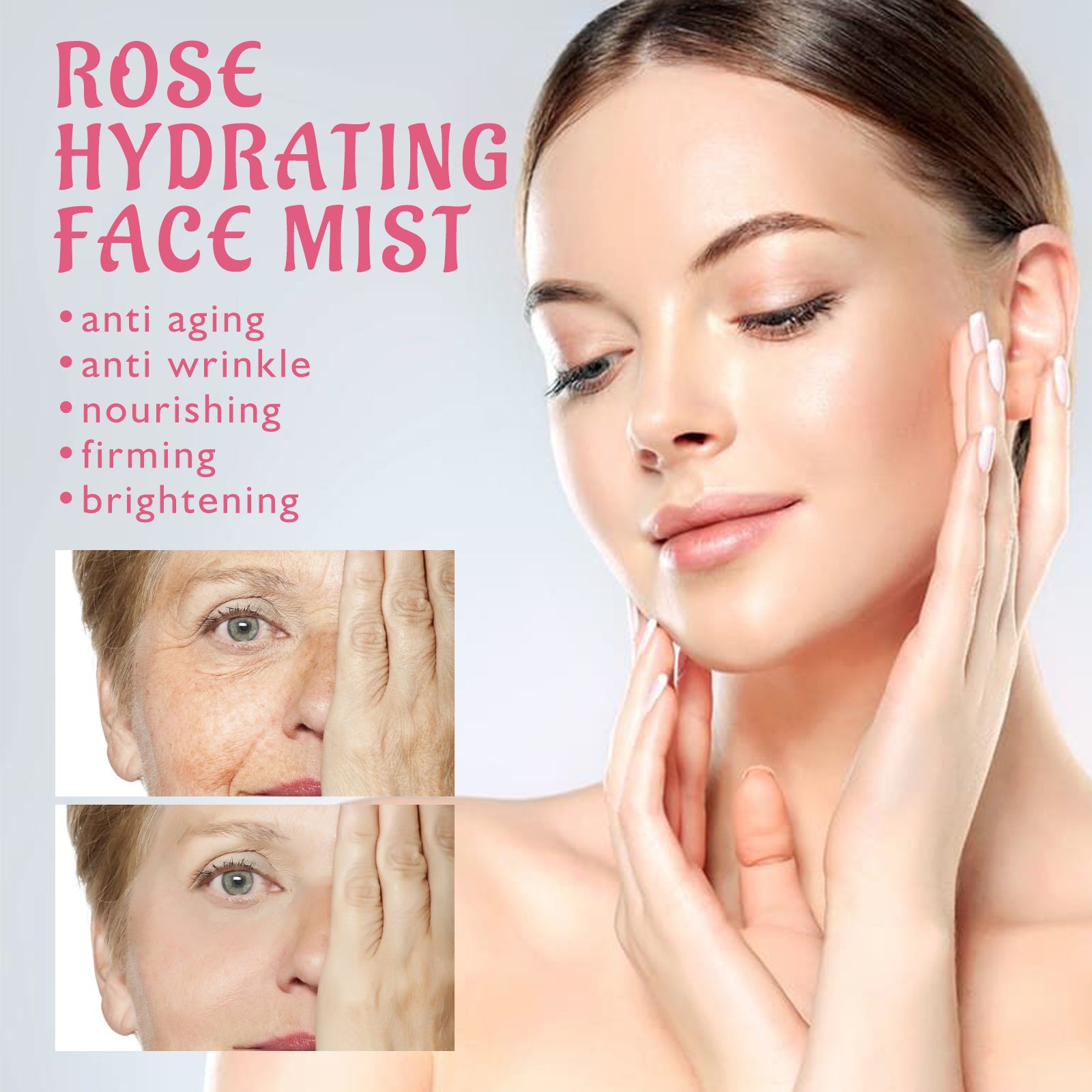 Rose Face Toner, Hydrating Refreshing Oil Control Fade Spots Toner