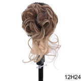 Messy Curly Hair Bun Clip Hair Extensions Claw Clip