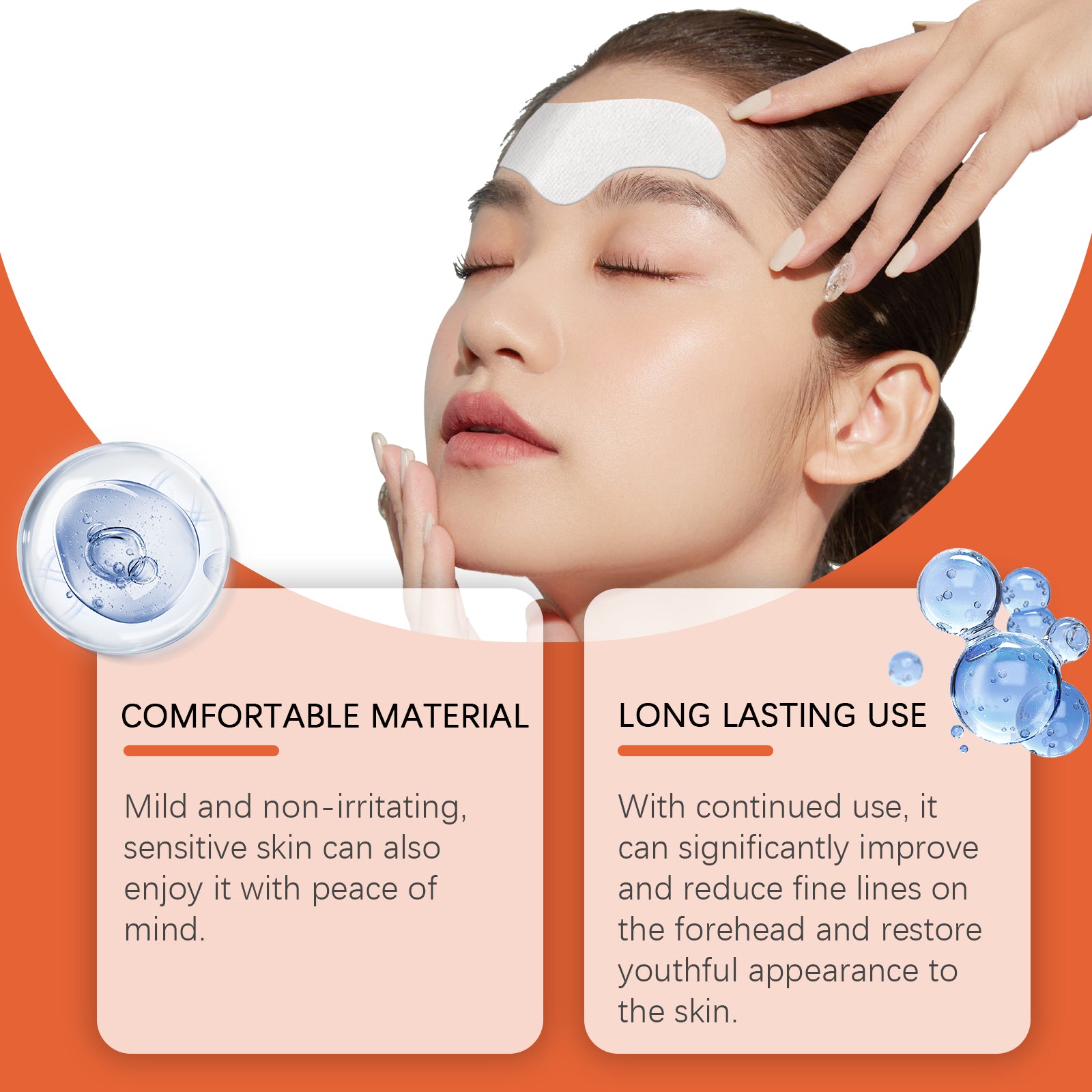 Hydrolyzed Collagen Patch, Moisturizing, Firming and Lifting Forehead Patch