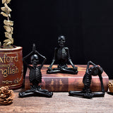 Skeleton Yoga Figurine Decoration Ornaments Skull Small Halloween Decorations
