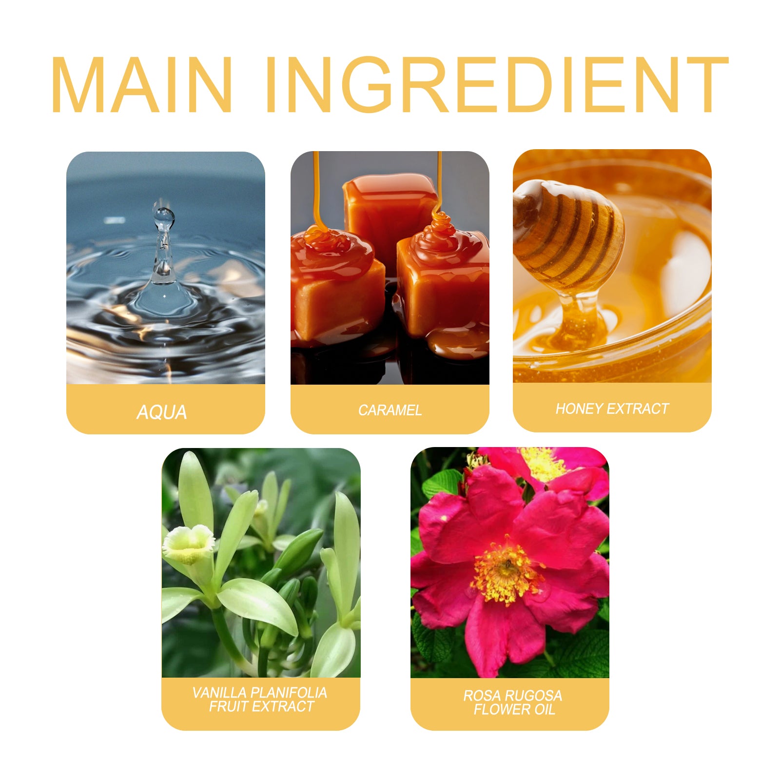 Caramel Cascade Perfume, Fresh Light Sweet Fragrance
