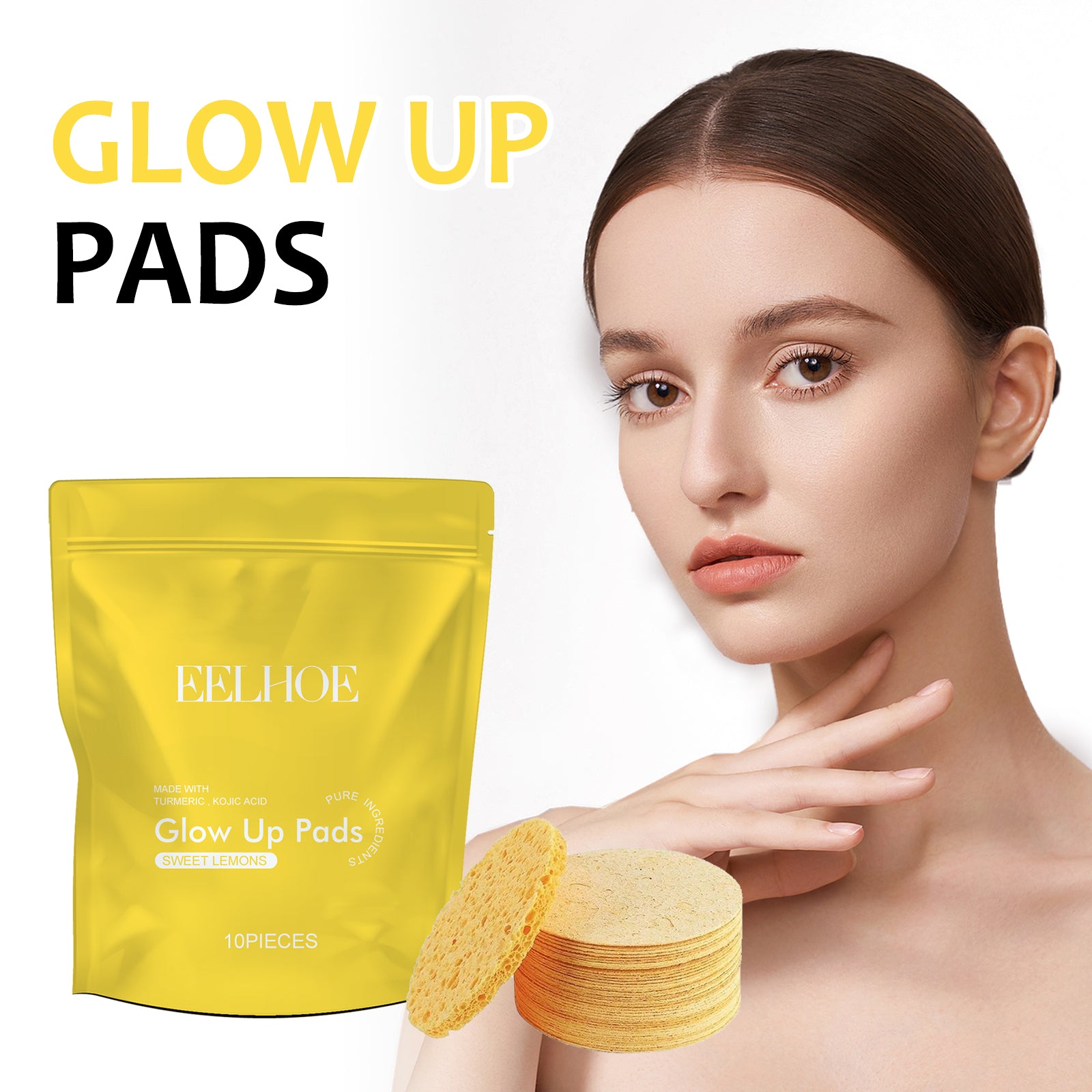 Turmeric Cleansing Pad Deeply Cleanses Skin, Removes Dirt, Controls Oil And Softens Exfoliated And Tender Skin