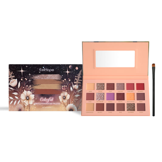 18-Color Eyeshadow Palette Multicolor Eye Palette Matte and Shimmery Colors