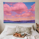 Super Soft Pink Sunset Wall Tapestry Blanket