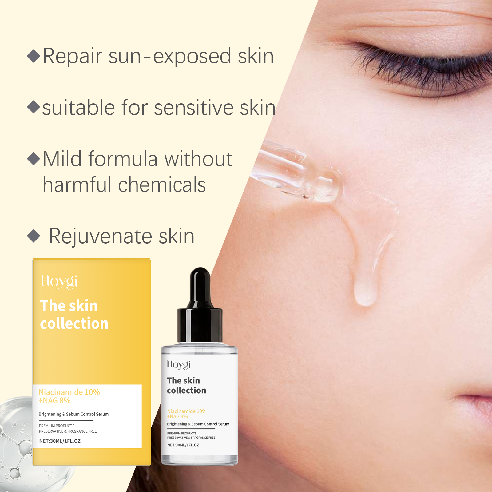 Nicotinamide Face Serum, Brightening, Moisturizing And Hydrating Face Serum