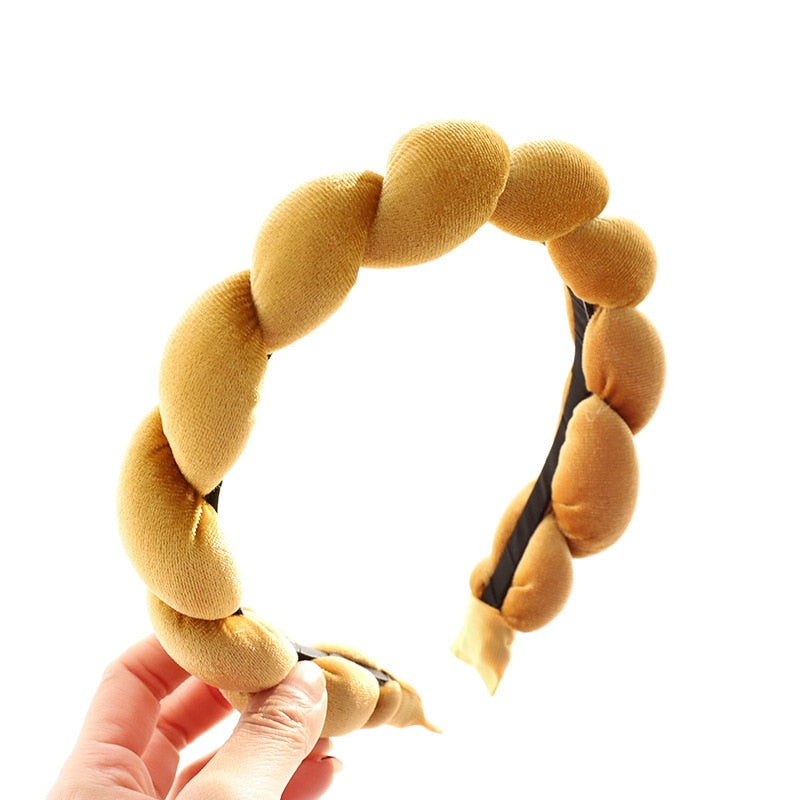 Velvet Plush Headband Autumn and Winter Style Velvet Sponge Braid Headband