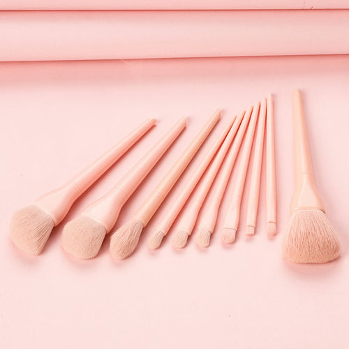 10 pcs Luxury Pastel 4 Colors Makeup Brushes Set For Foundation Powder Blush Eyeshadow Concealer Lip Eye Makeup Brush Cosmetics