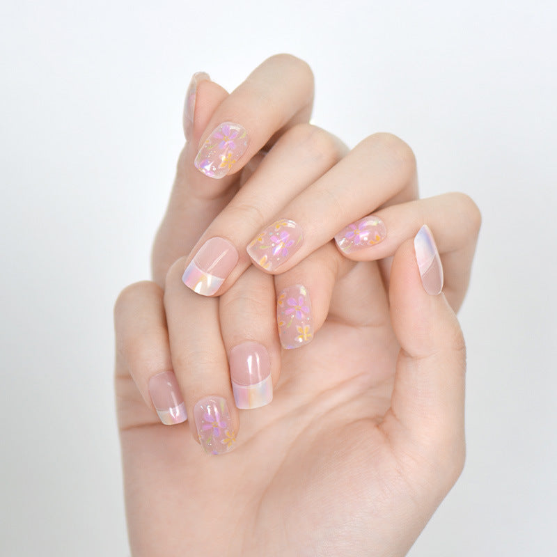 Gel Nail Art Patches Semi-Cured UV Light Nail Stickers Waterproof 16 Patch Sets with Many Designs Halloween Christmas Nail Art