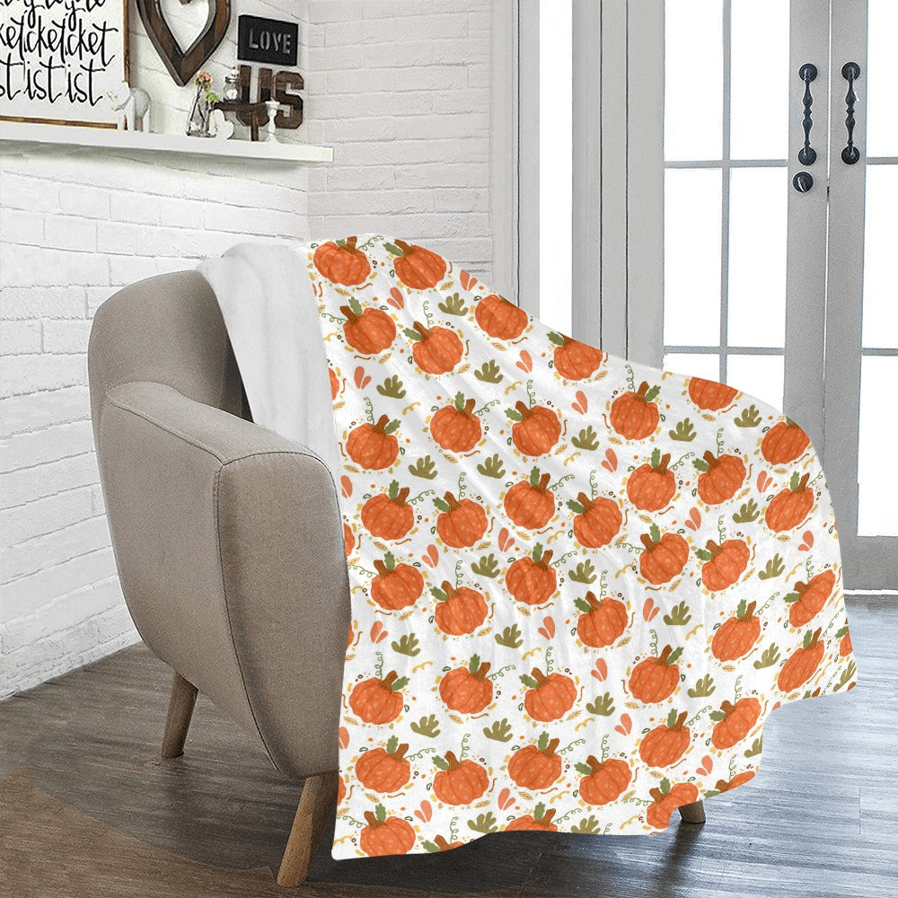 Fall Pumpkin Ultra-Soft Micro Fleece Blanket 43*56 (Made In USA)