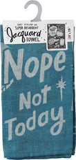 Nope Not Today Funny Dish Cloth Towel in Blue | Ultra Soft and