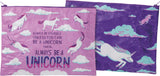 Jumbo Pouch Always Be A Unicorn Purple Recycled Material Jumbo Zipper