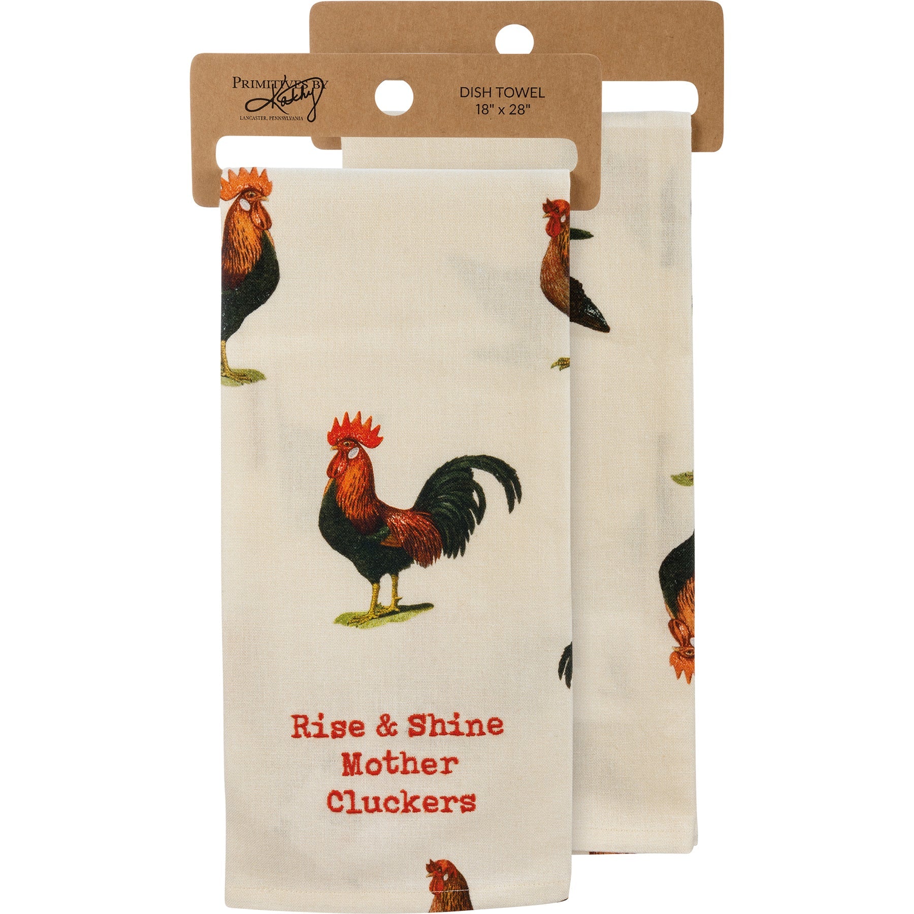 Rise & Shine Mother Cluckers Dish Cloth Towel | Cotten Linen Novelty