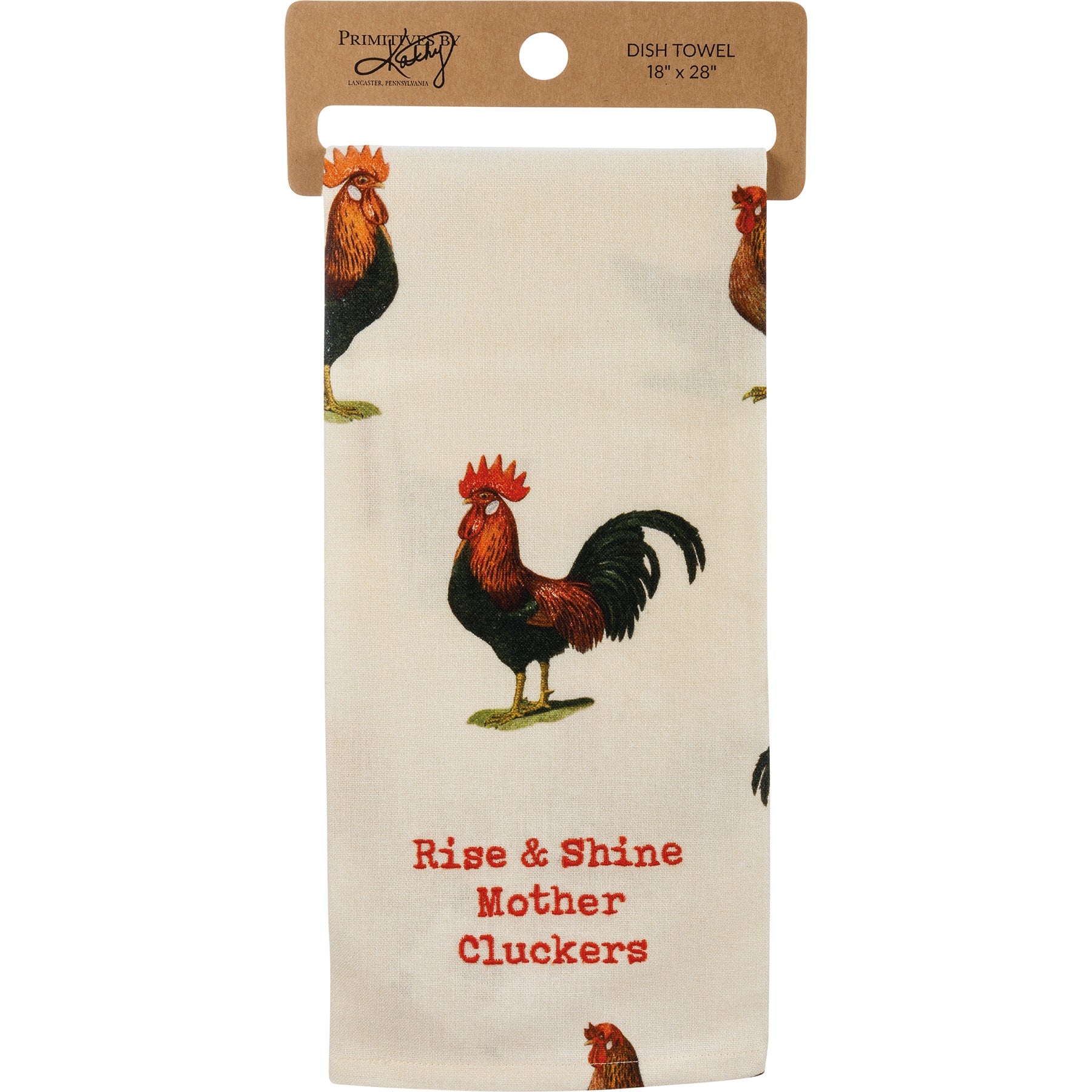 Rise & Shine Mother Cluckers Dish Cloth Towel | Cotten Linen Novelty