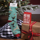 Ho Ho Holy Shit I Need A Drink Box Sign And Sock Giftable Set |