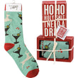 Ho Ho Holy Shit I Need A Drink Box Sign And Sock Giftable Set |