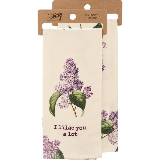 I Lilac You A Lot Dish Cloth Towel | Cotten Linen Novelty Tea Towel |