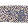 Live Laugh Leave Faux Coir Rug in Blue Floral Designs | Skid-Resistant