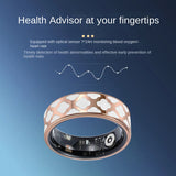 Health Smart Titanium Steel Ring Waterproof Blood Pressure Oxygen Sleep Movement Tracking Ring