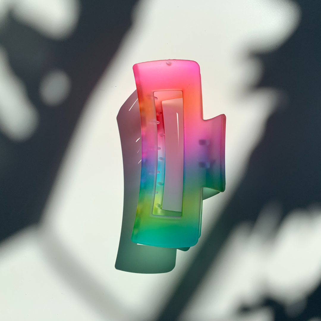 The Rainbow in Rectangular | Claw Clip in