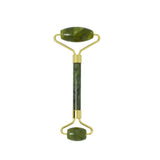 Jade Scraping Plate Roller Massage Stick Zinc Alloy Flower Stand Double Head Rollers