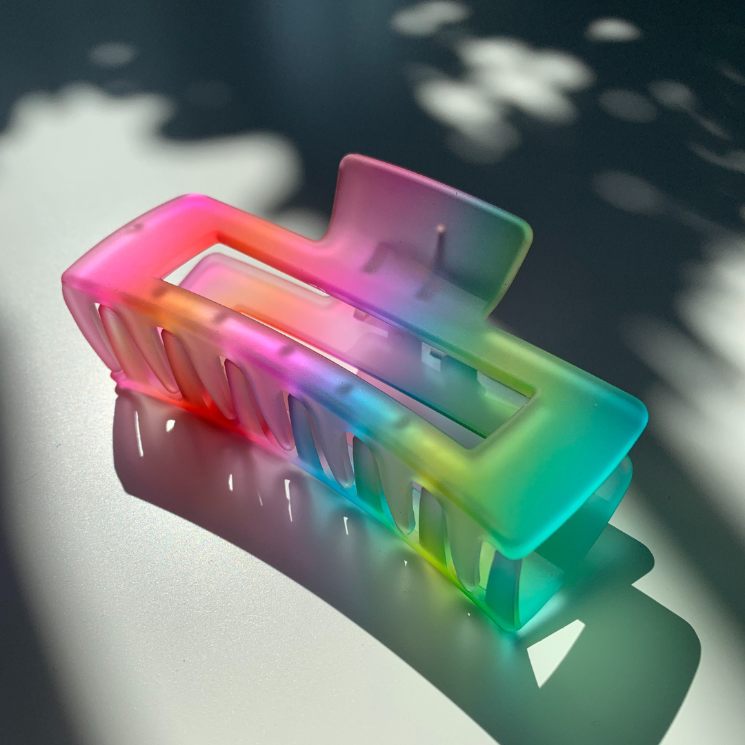 The Rainbow in Rectangular | Claw Clip in