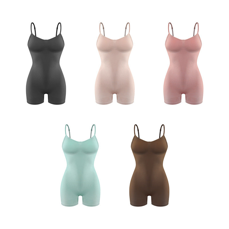Seamless One-Piece Shapewear for Women with Abdominal and Hip Lifting