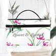 Leaves & Lipstick Large Cosmetic Bag