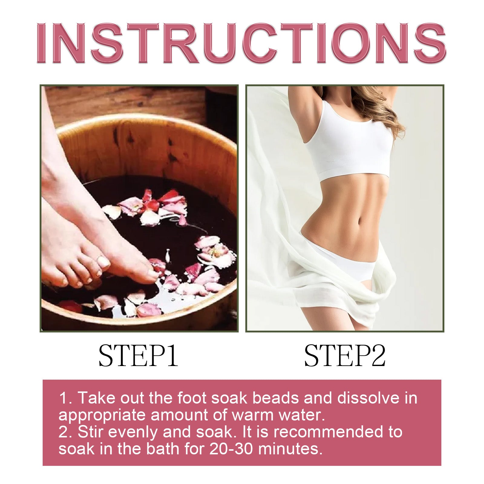 Detox Foot Soak Beads, Clean Body Odor Relieve Itching Discomfort Moisturize Cold Foot Bath Gel