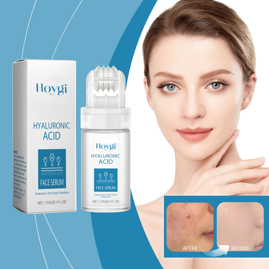 Hyaluronic Acid Face Serum with Roller, Radiant Skin Improves Skin Pores And Hydrates