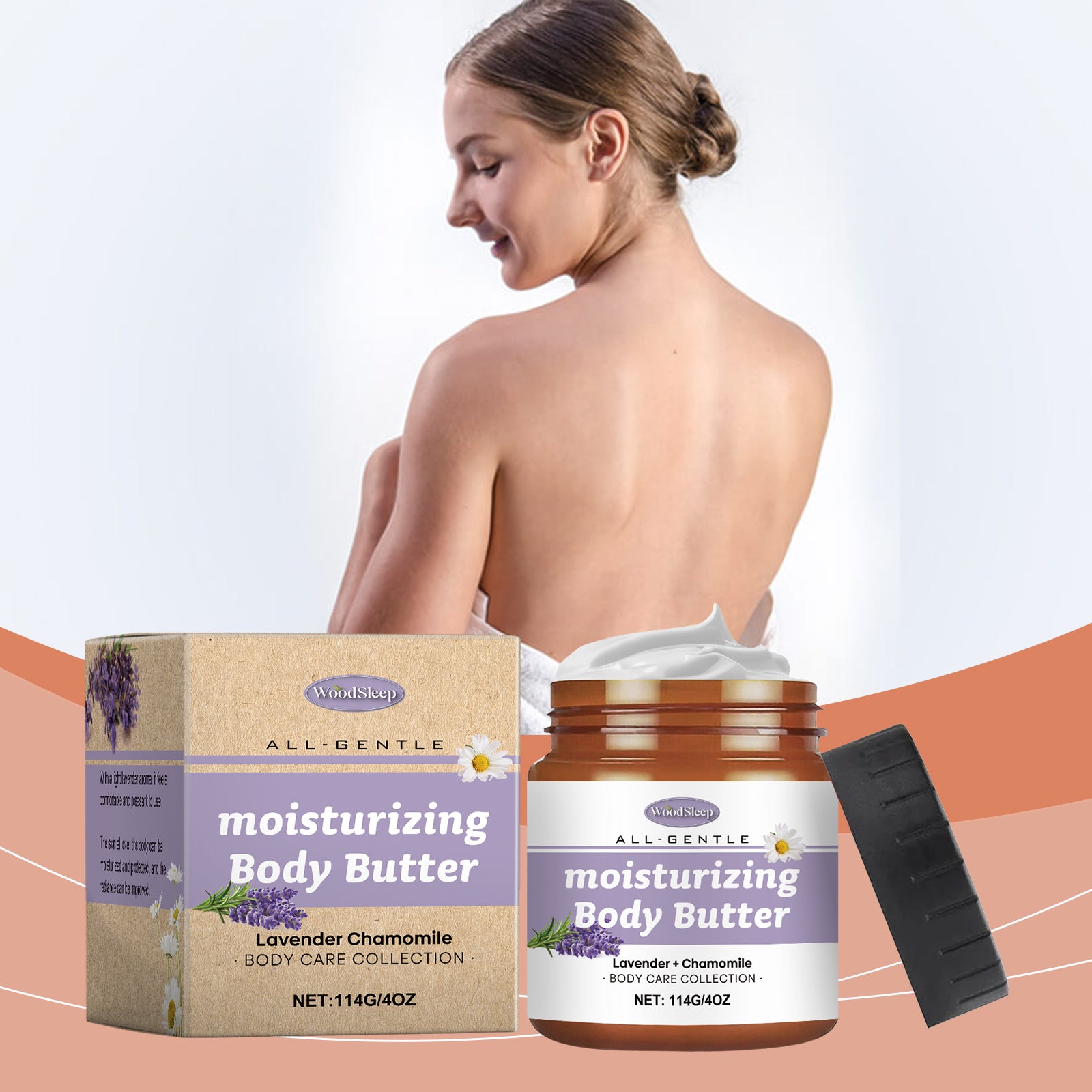 Calming Lavender And Chamomile Body Butter Moisturizer All Natural Deeply Hydrates Skin