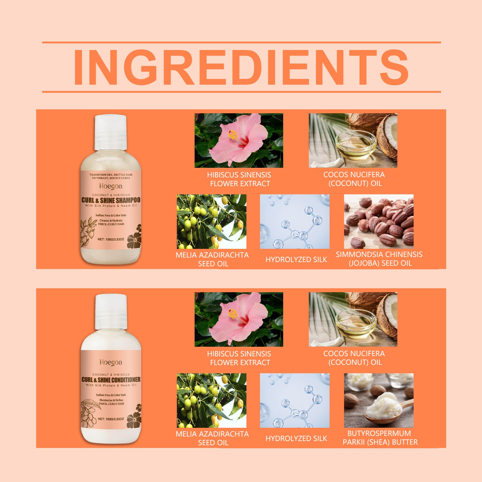 Coconut Moisturizing Shampoo Conditioner Set Clean And Moisturizing Hair Care Volumizing Shampoo