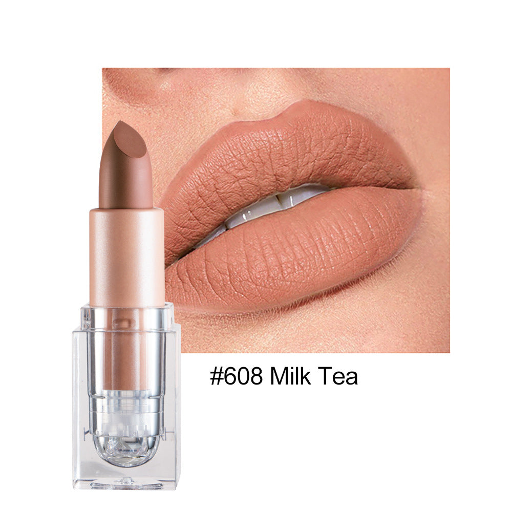 Silky Ice Cube Matte Lipstick 12 Color Lipstick Nude Long Lasting Colors