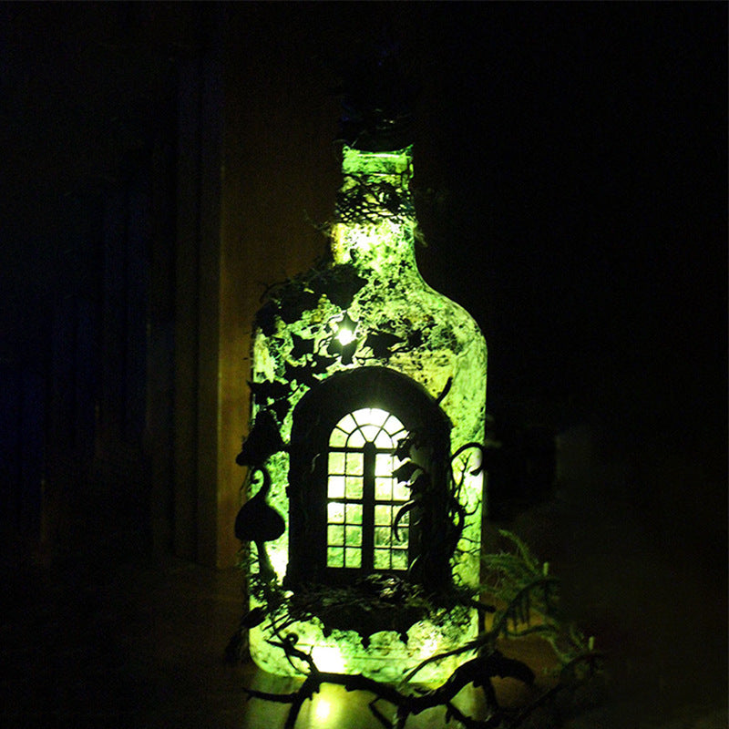 Mysterious Ghost Castle Forest Luminous Creative Bottle Home Gardening Ornament Halloween Decor