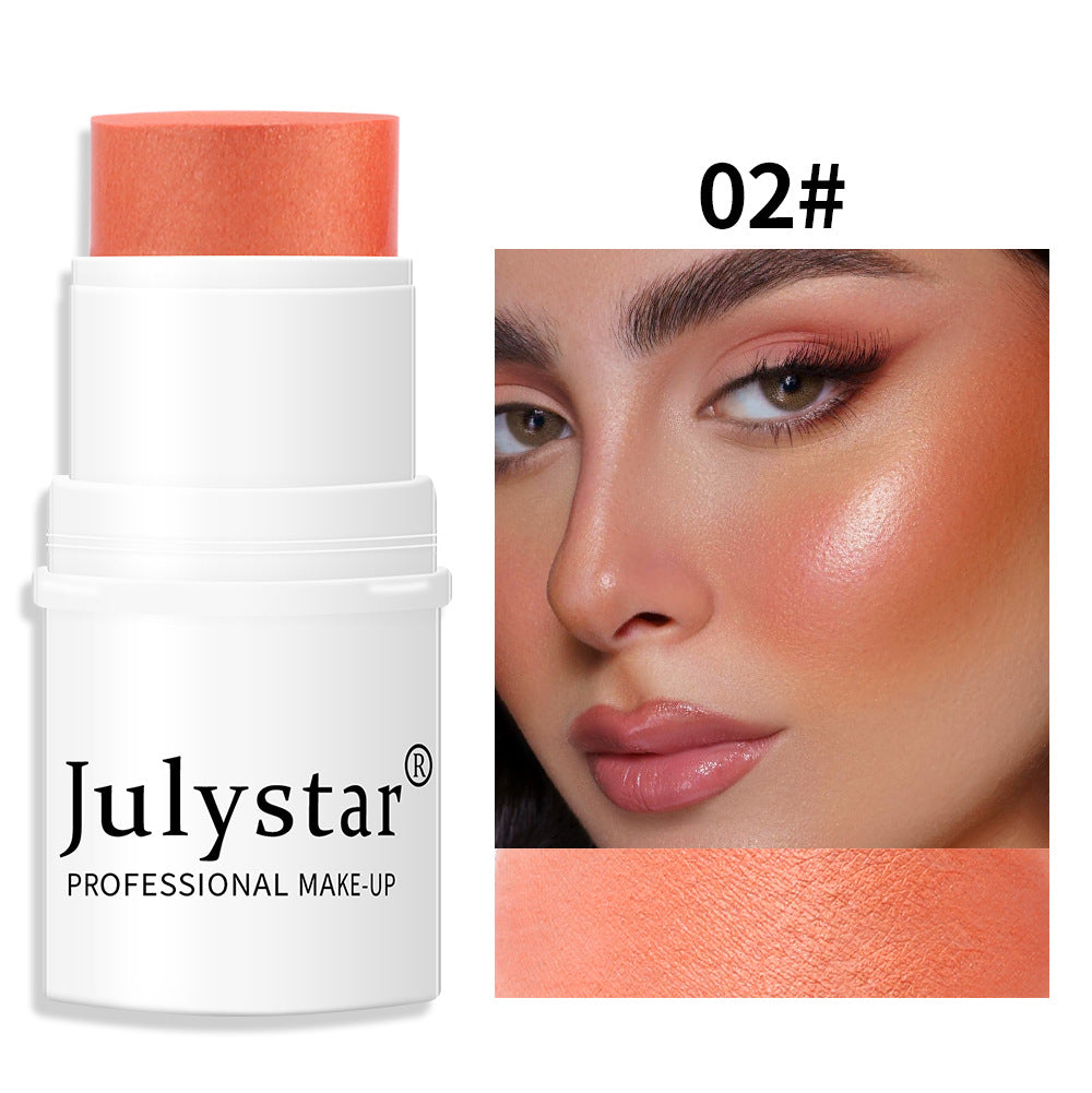Multi Purpose Highlighting Blush Stick Matte Color Stick for Cheeks Eyeshadow Lips 6 Colors