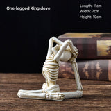 Skeleton Yoga Figurine Decoration Ornaments Skull Small Halloween Decorations