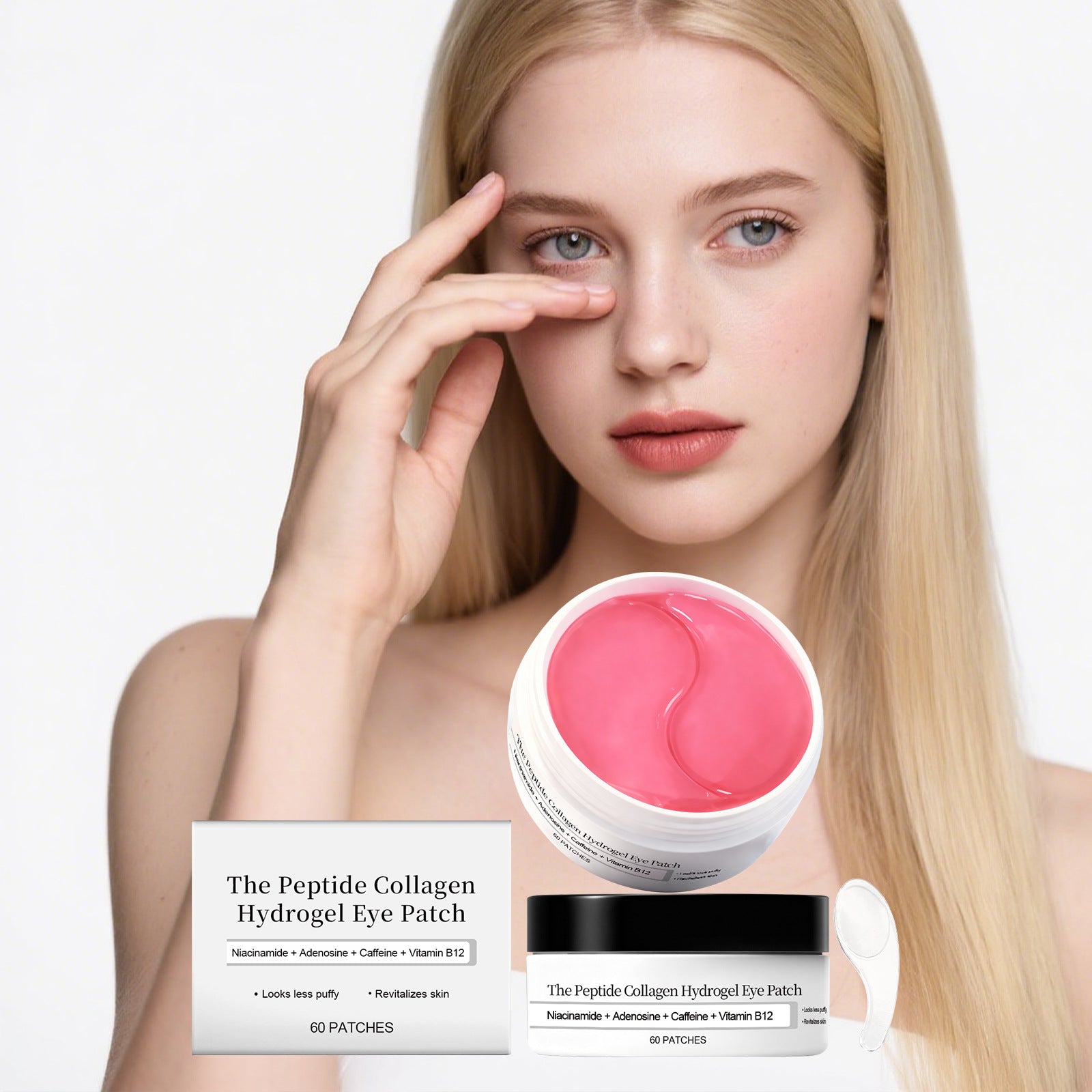 Hydrogel Peptide Collagen Under Eye Masks, Nourishing and Comfortable Gentle Daily Care for Fine Lines Eye Patches