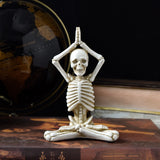 Skeleton Yoga Figurine Decoration Ornaments Skull Small Halloween Decorations