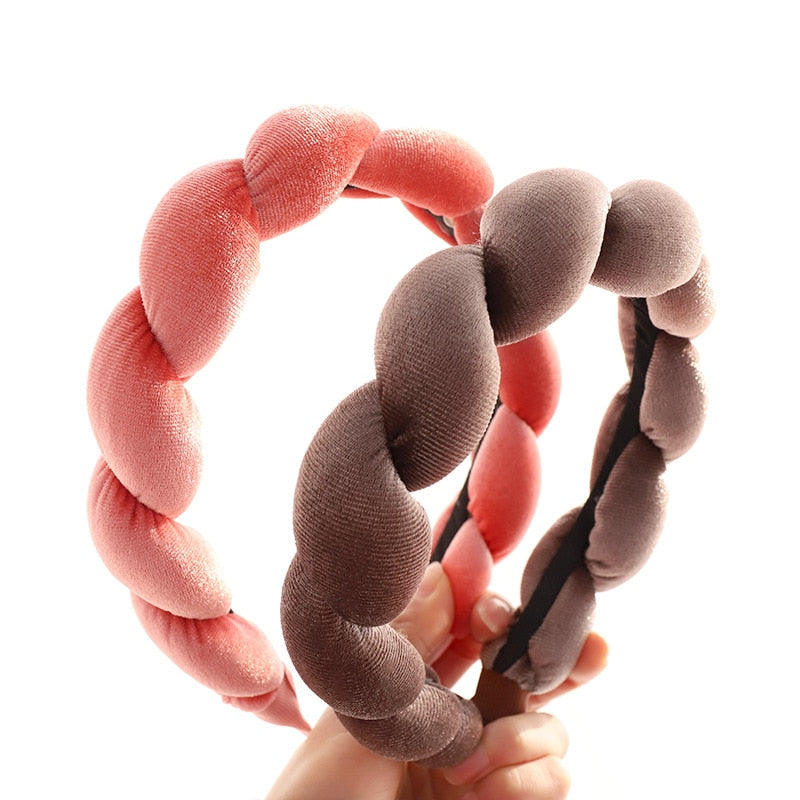 Velvet Plush Headband Autumn and Winter Style Velvet Sponge Braid Headband